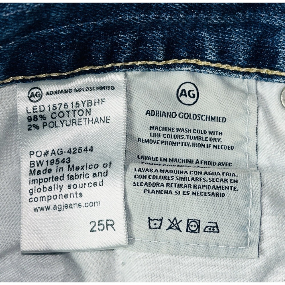 AG Adriano Goldschmied Jeans Women's 25 Blue The Ex Boyfriend Slim Fit Cropped - Picture 8 of 9